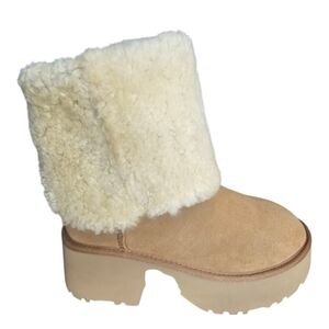 UGG Classic New Heights Cuffable Platform Shearling Boot Womens Size 10 NEW